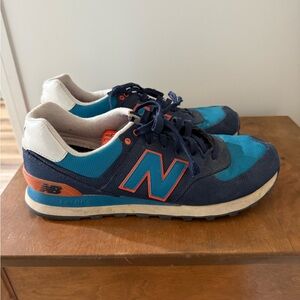 New Balance Blue and Orange Athletic Shoes